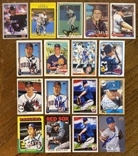 (17) AUTOGRAPHED HOF/STAR BASEBALL CARDS GLAVINE, SMOLTZ NOT CERTIFIED READ DESC