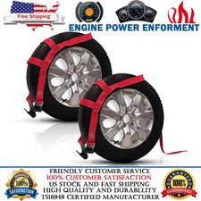 2x Large Vehicle Tow Dolly Basket Tie Down Straps With Flat Hooks 17-21 Wheel 2x Large Vehicle Tow Dolly Basket Tie Down Straps With Flat Hooks 17-21 Wheel
