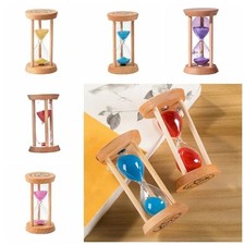 Sand Hourglass Timer 1/3/5 Minutes Egg Sandglass Timer Clock Decor Wooden Gift