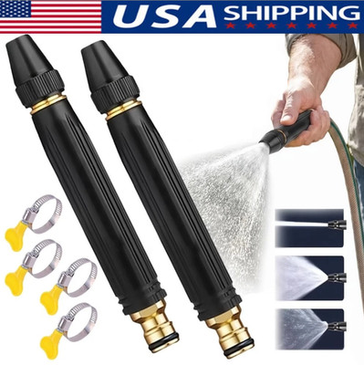 2 Pack High Pressure Hose Nozzle Water Gun for Car Wash Garden Pressure Booster