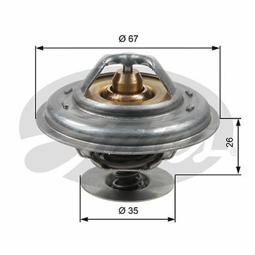 Gates TH13287G1 Thermostat, KüHlmittel FüR Audi, Bentley, VW-image