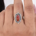 Natural Red Coral Silver Ring 925 Sterling Silver Handmade Gemstone Jewellery