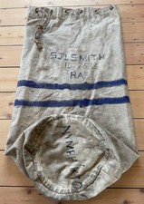 Vintage RAF WW2 Pattern Kit Bag - Named - SJL Smith 1077636 - Military Surplus