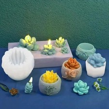 Moule en silicone succulent 3D cactus bougie savon résine chocolat moule