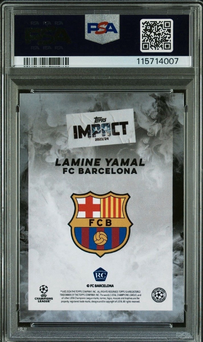 PSA 10 RC Lamine Yamal 2023-24 Topps Impact UEFA Club Competitions