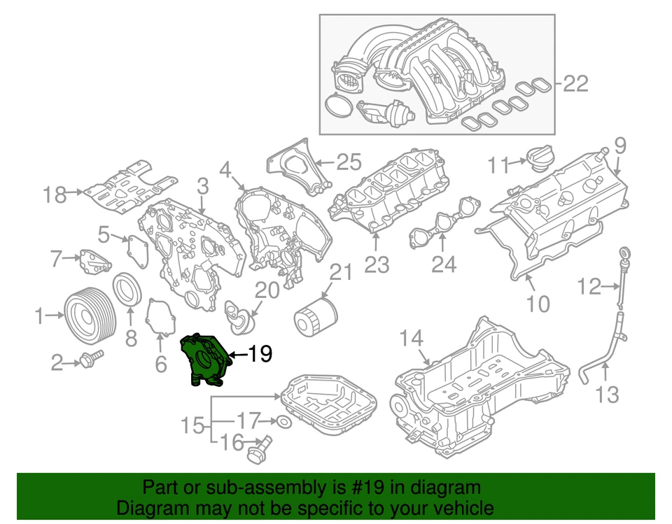 Bomba de óleo de motor genuína Nissan Frontier NV tamanho completo Xterra Pathfinder 4.0 - Imagem 2 de 2