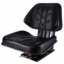 S8301276 Low Back Seat, Black Vinyl W/ Mechanical Suspension Fits Allis Chalmers