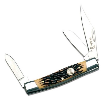 Elk Ridge Gentleman s Knife   Faux Jig Bone Handle - 3 Blades Pocket Knife