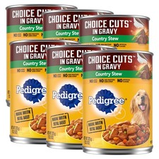 (6 pack Choice Cuts Adult Canned Dog Food Country Stew Flavor 13.2 oz. Cans 12 3.43 per gallon