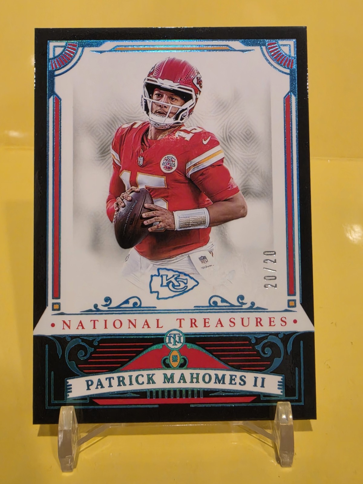 2025 PANINI NATIONAL TREASURES PATRICK MAHOMES II 20/20 #47 CENTERED CHIEFS
