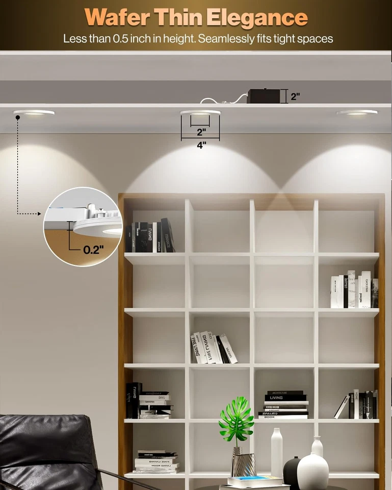 Sunco 3 Inch LED Recessed Slim Down Light for Indoor Ceiling Fixture Home Liv... - Image 4 of 4