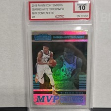 SEE VID GEM MT 10 2019-20 Panini Contenders MVP Contenders Giannis Antetokounmpo