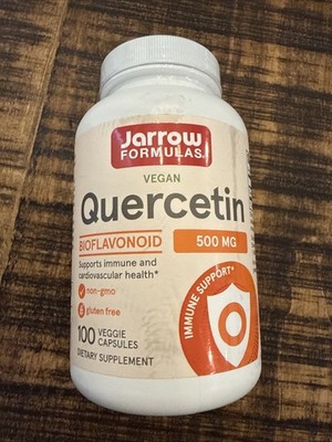 Jarrow Formulas Vegan Quercetin - 500 mg - 100  Veggie Capsules - Exp 1/2027