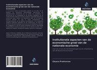 Institutionele Aspecten Van De Economische Groei Van De Nationale Economie Buch