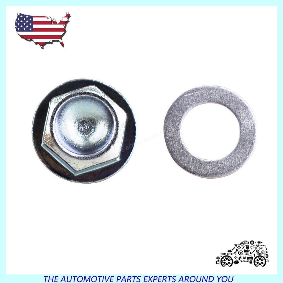 Tapón de perno de drenaje de cárter de aceite de motor OEM con arandela 90009-R70-A00 EE. UU. Foto 4 de 4