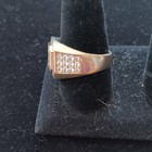 SETA Gold Signet Men's Ring Octagonal Pavé Cubic Zirconia Size 13 — photo 2