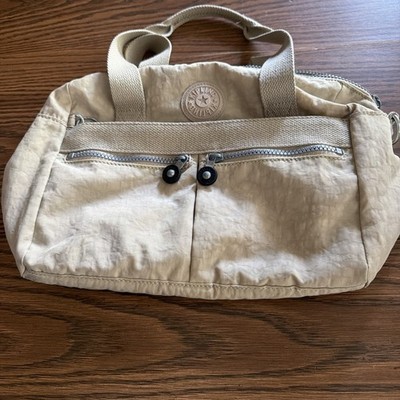 Kipling Klara Beige Purse ( NO MONKEY Charm)  Has Crossbody Strap Good Condition