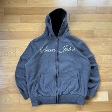 Sean John Diddy Fleece Lined Zip Up Hoodie Gr...
