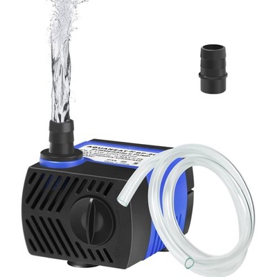 Small Fountain Pump 80 GPH Mini Submersible Water Pump Tubing