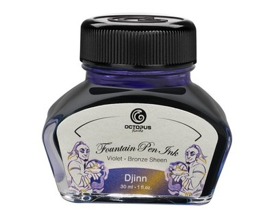 Octopus Fluids Djinn - Sheen Füllhaltertinte, Füllertinte, Blau, 30 ml