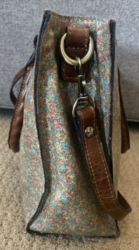 Patricia Nash Zancona Floral Leather Shoulder Tote Crossbody Bag - Picture 8 of 16