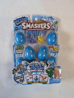 ZURU SMASHERS SERIES 3 DINO ICE AGE 8 PACK FIGURES 6 SURPRISE SMASH EGGS SLIME