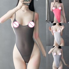 Elegant Women's See Through Bodysuit with Open Crotch Perfect for Holidays