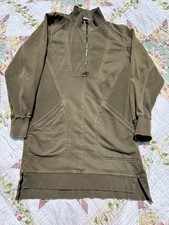 Anthropologie Daily Practice Women’s Small Olive Green Sweatshirt Dress