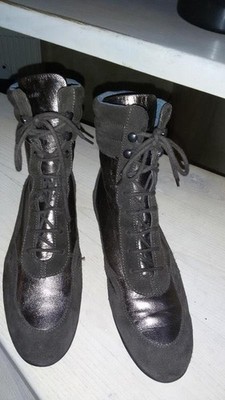 women samsonite boots brown leather 38.5