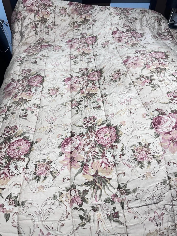 Juego de edredón Ralph Lauren Ginebra Aragón King satén de algodón floral con 3 fundas Foto 3 de 4