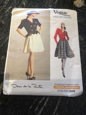 Vogue Pattern 2049 Uncut Oscar De La Renta American Designer Size 6 8 10 Dress