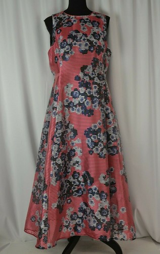 L.K. Bennett Women's Dress S 12 Occa 50's Style Floral Colorful NWT Silk Blend