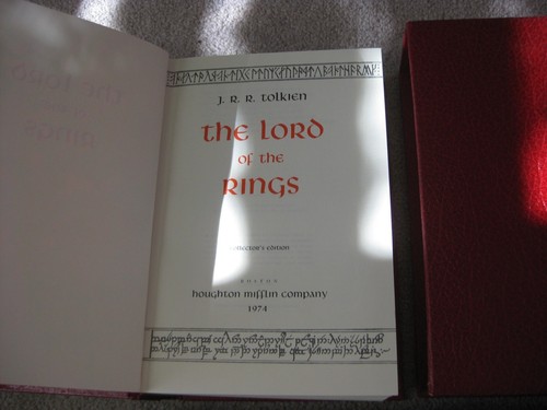 JRR Tolkien Lord of the Rings Red Leather HMCO + The Hobbit Collectors Edition - Picture 13 of 17