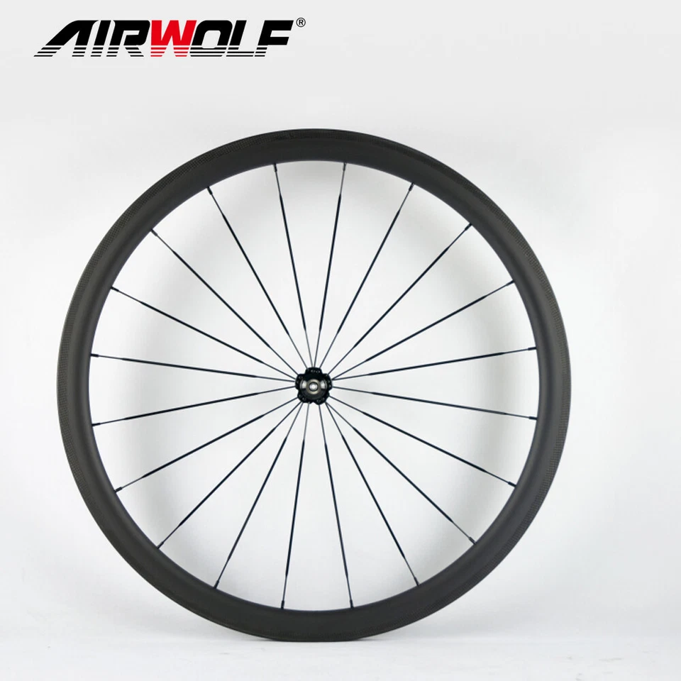 700C 38mm T1000 Carbon Rennrad Laufradsatz Laufräder Fahrrad Räder Drahtreifen - Bild 3 von 4