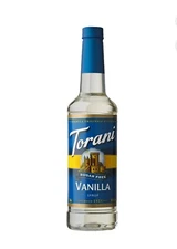 🟠 New Torani Free Sugar Vanilla 375ML Real Cane Syrup Mix Bottle 12.7 FL Oz