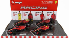 Bburago 1/43 F1 Ferrari Shell 2022 2023 Charles Leclerc Carlos Sainz 4 Pack Set