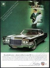 1970 Cadillac Sedan Deville Green Car Photo Vintage Print Ad