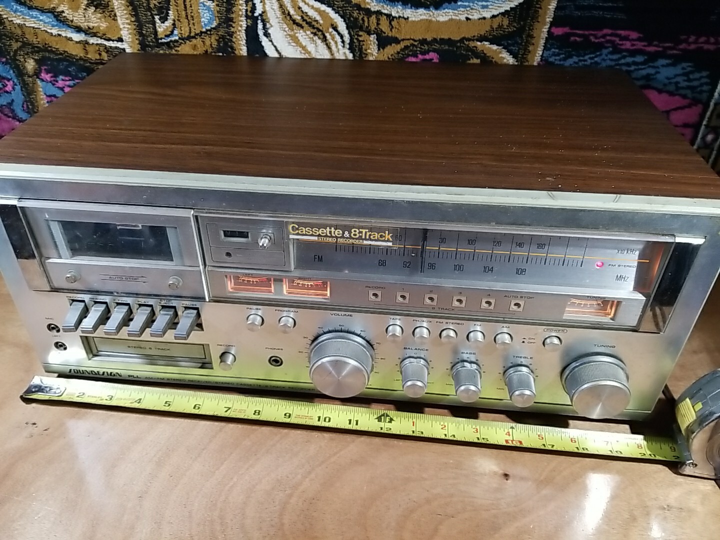 Vintage Soundesign PLL AM-FM Stereo Receiver/ 8 Track Recorder 5928 ...