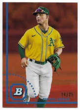 2022 Bowman Heritage Chrome Prospect Orange Refractor Euribiel Angeles #14/25