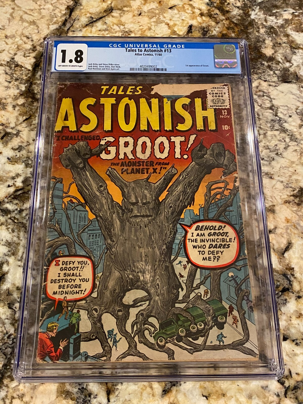 TALES TO ASTONISH #13 CGC 1.8 OW/WH PAGES 1ST GROOT HUGE RARE SILVER AGE MCU KEY