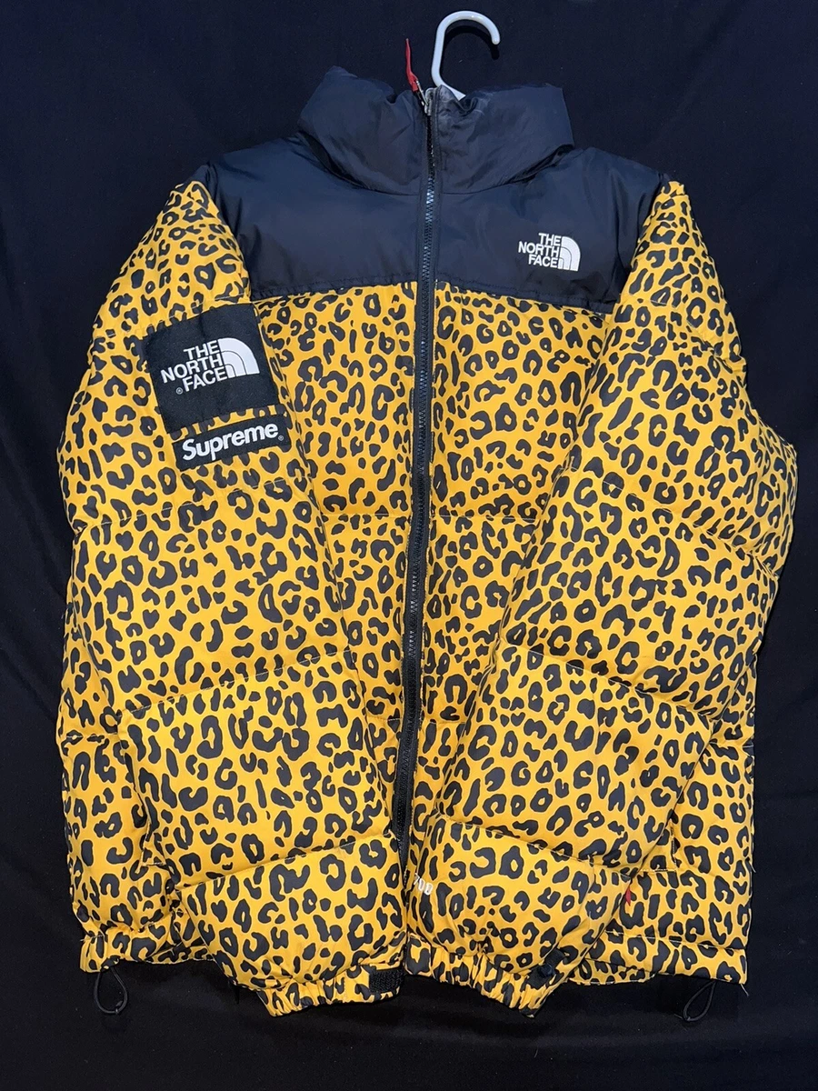 Supreme The North Face TNF nuptse jacket Yellow Leopard FW11 SIZE LARGE | eBay