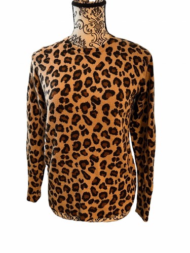 cynthia rowley Leopard Print cashmere 