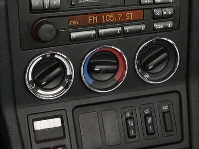 For Bmw Z3 1995-2000 53mm Polished Aluminum Rings for Heating Control Panel 3pcs