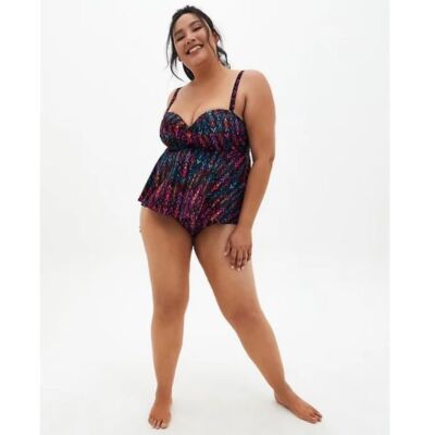 TORRID Multi Ikat Tankini & High Waisted Swim Set