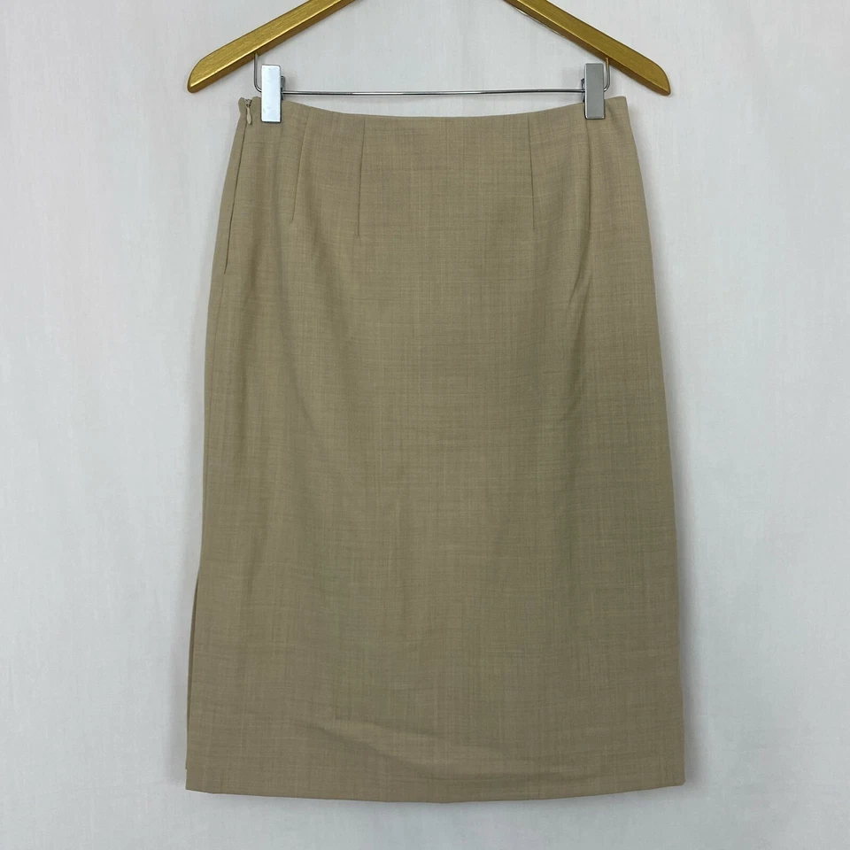 Falda Garfield & Marks Peg Talla 6 Mujer Beige Tostado Elástico Lápiz Midi 28x25 M Foto 2 de 4