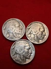 3-Coin Lot Buffalo Nickels  1936 PD&S  #