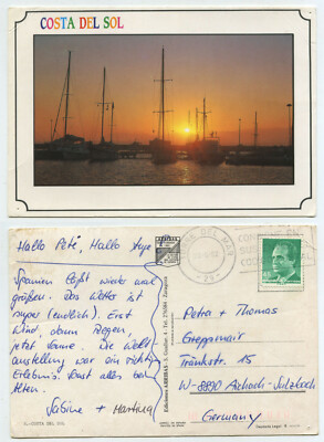 58093 - Costa del Sol - Sonnenuntergang - AK, gelaufen Torre del Mar 22.6.1992