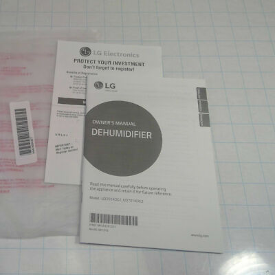 LG PuriCare Dehumidifier Parts UD701KOG1 ED701KOG2 | User Manual Owner's Guide