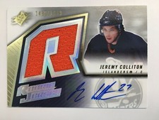 2005-06 SPx Jersey Autograph Rookie NY Islanders #236 Jeremy Colliton 1496/1999