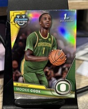 2023-24 Bowman Chrome U University Mookie Cook 1st Refractor #67 Oregon Ducks